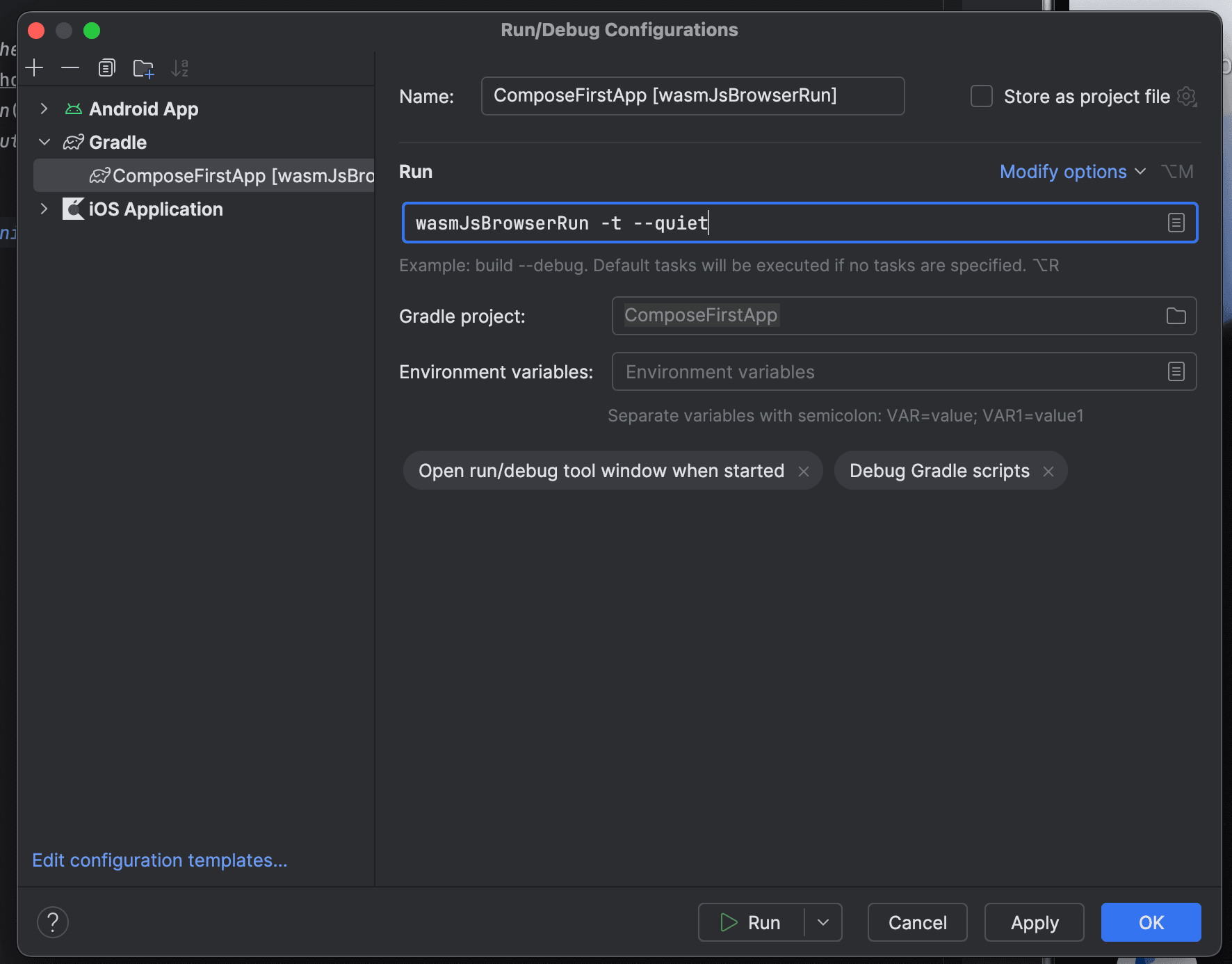 Compose Multiplatform Web Configuration
